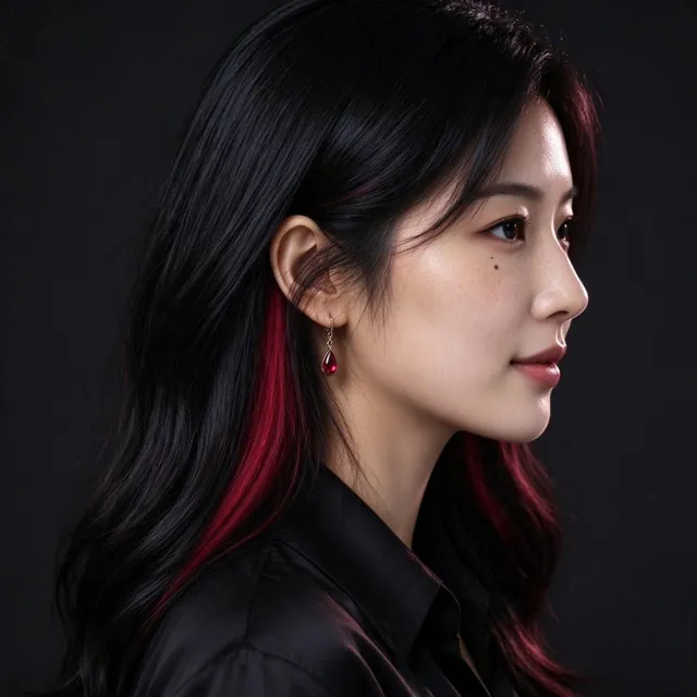 Lin Fei in profile